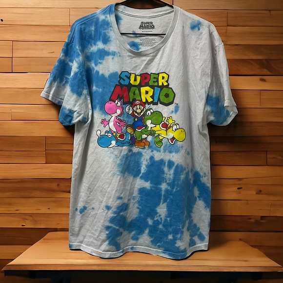 Super Mario Colorful Graphic Tie Dye 100% Cotton T-Shirt! - Picture 5 of 5